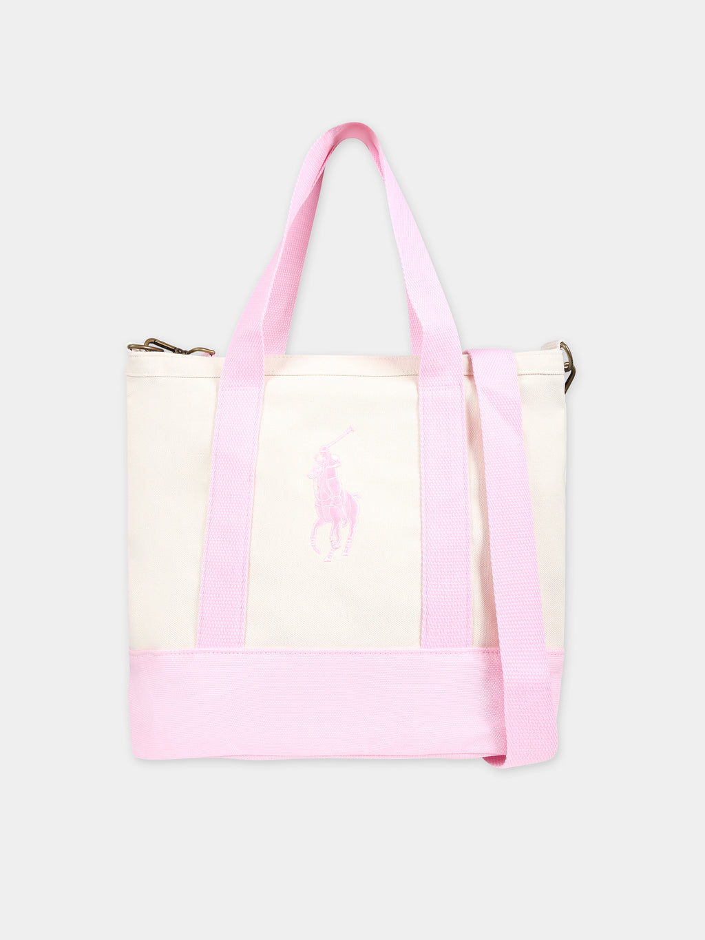 Ivory bag for girl with pony